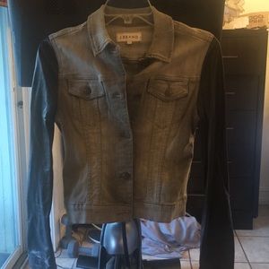 Jbrand denim and leather jacket